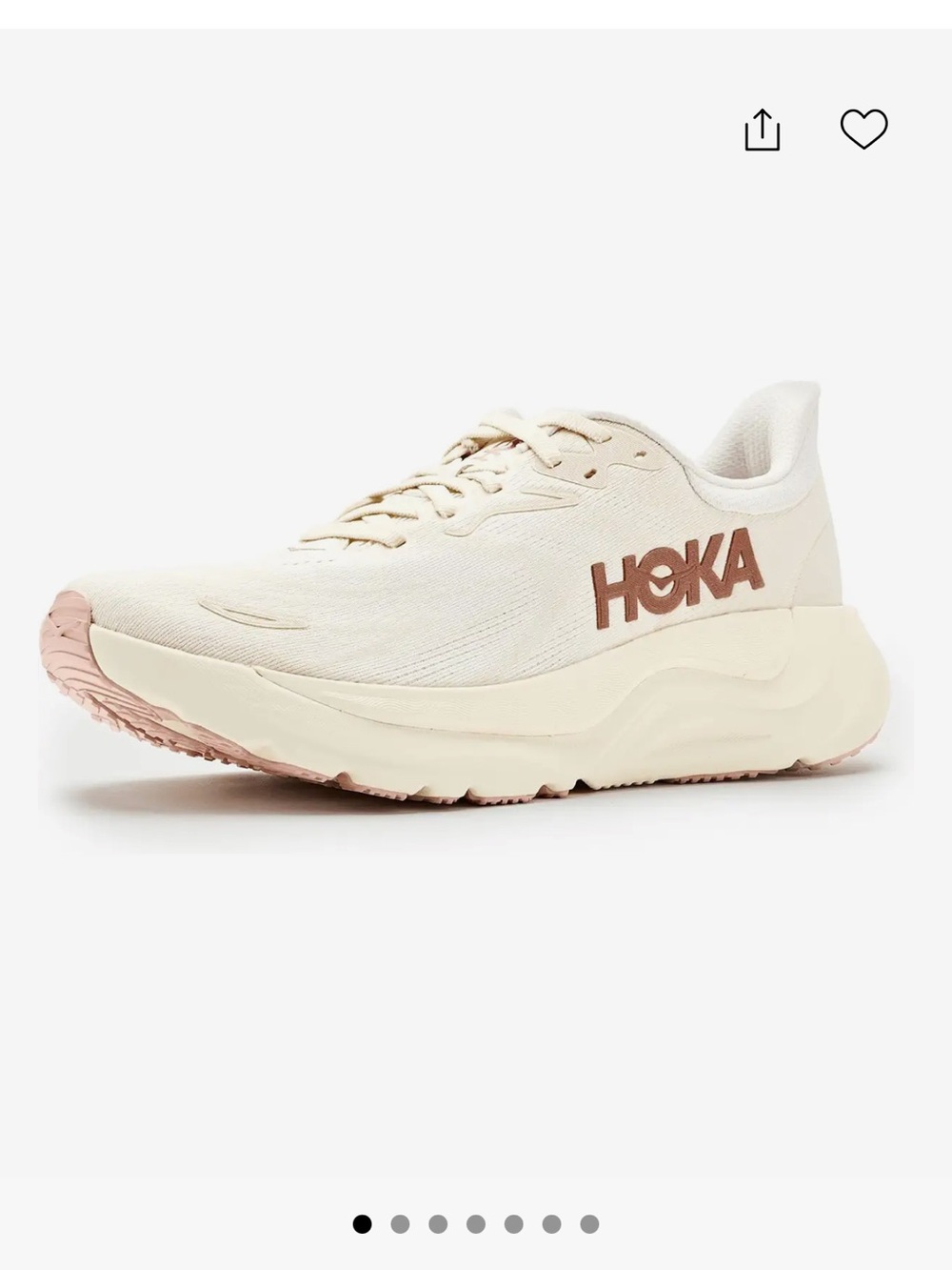 HOKA Women's Arahi 8 Alabaster/Rose Gold size 6 NWT